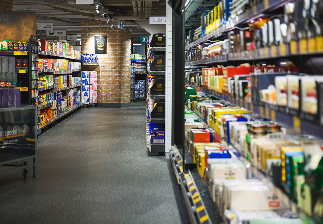 Radiant Lighting Aldi Corner Store