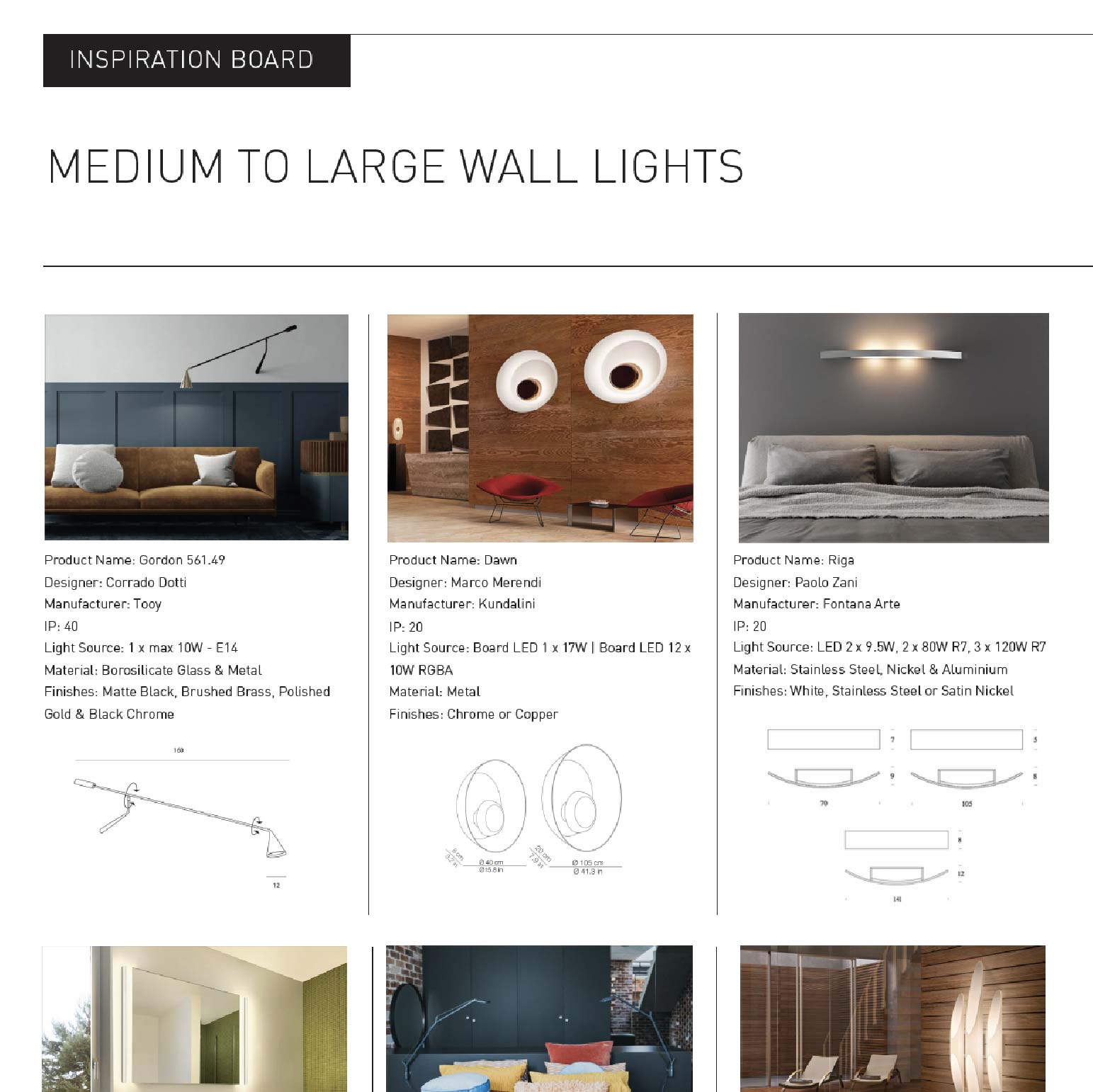 Medium To Large Wall Lights
