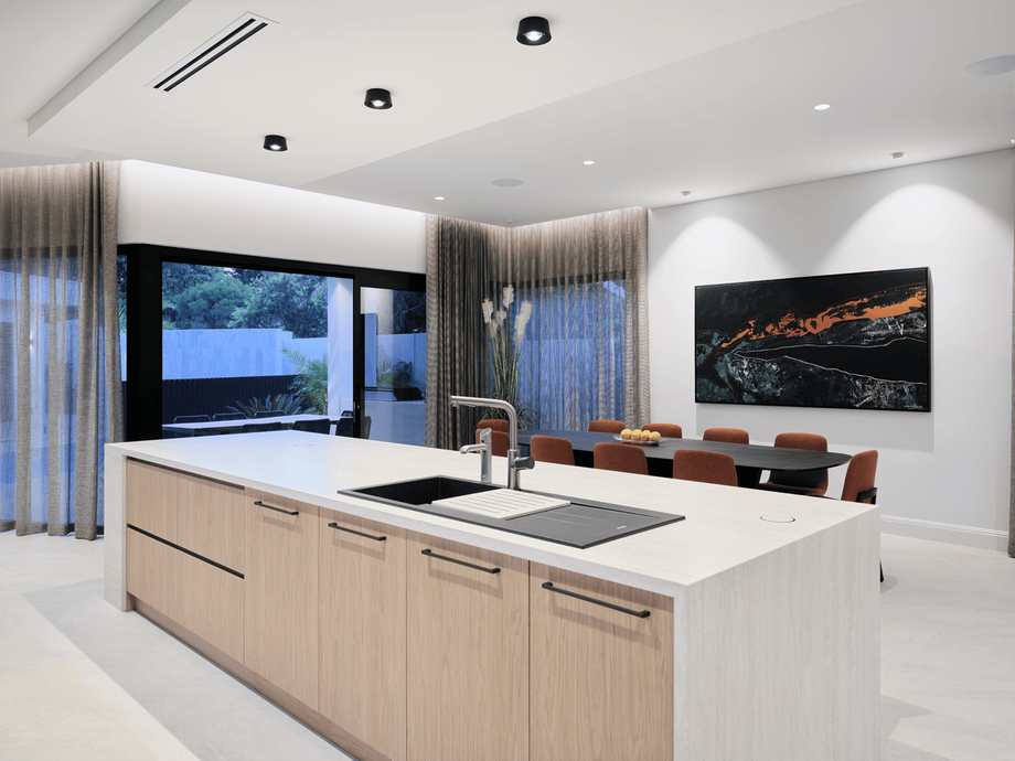 City Beach Kitchen lit with Designed